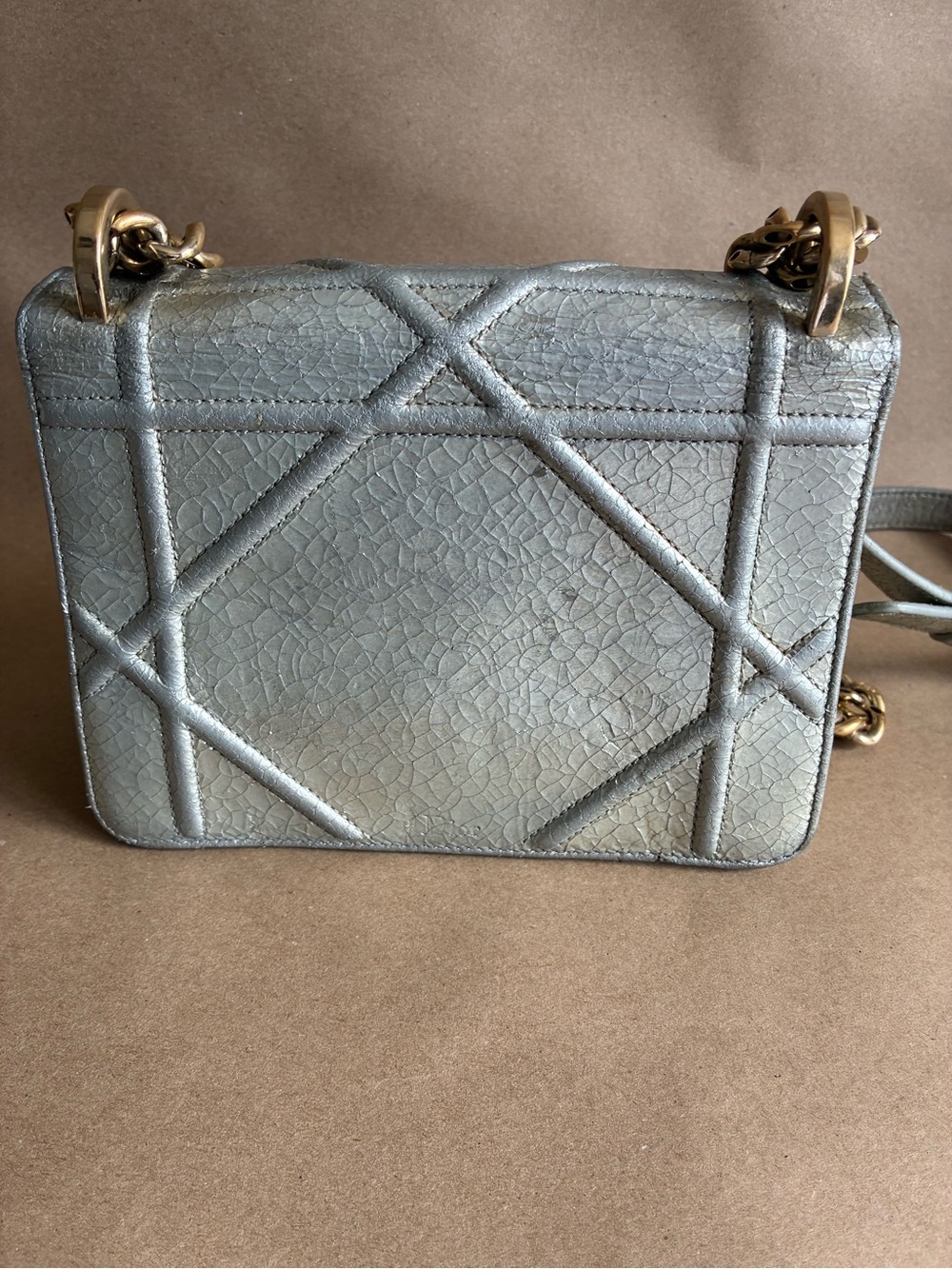Dior Diorama Crackled Leather Flap Bag - Picture 2 of 9
